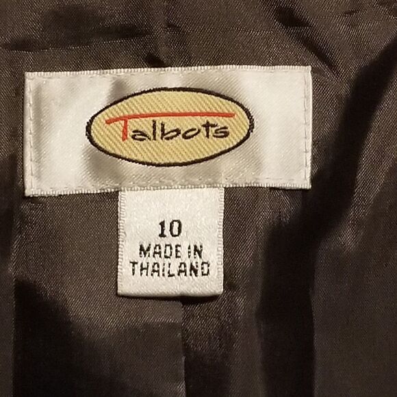Talbots 10 Blazer Jacket Wool Light Brown Fitted Career Office Business Classic - Picture 5 of 8